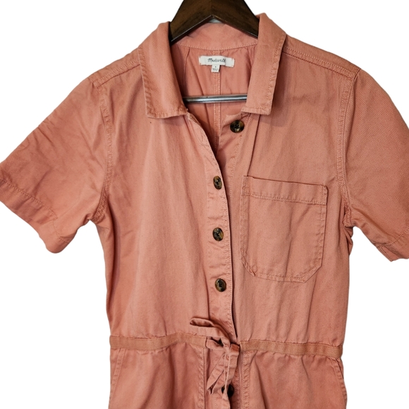 Madewell Wide-Leg Utility Jumpsuit 6 in Washed coral - Picture 10 of 11